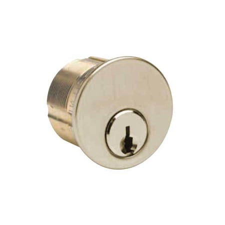 Ilco 1 1/8" Mortise Cylinder, 5-Pin, Schlage C Keyway, Standard Cam, Keyed Alike in Pairs, Bright ILCO-7185SC1-03-KA2